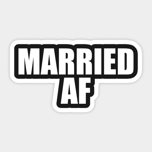 Married AF Sticker by fromherotozero